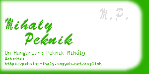 mihaly peknik business card